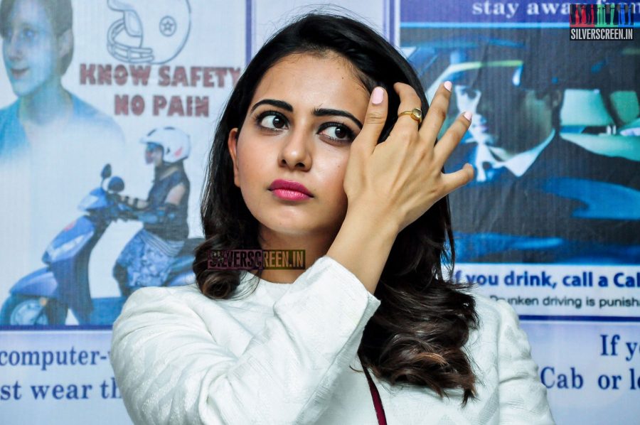 Rakul Preet Singh at Hyderabad Traffic Awareness Event