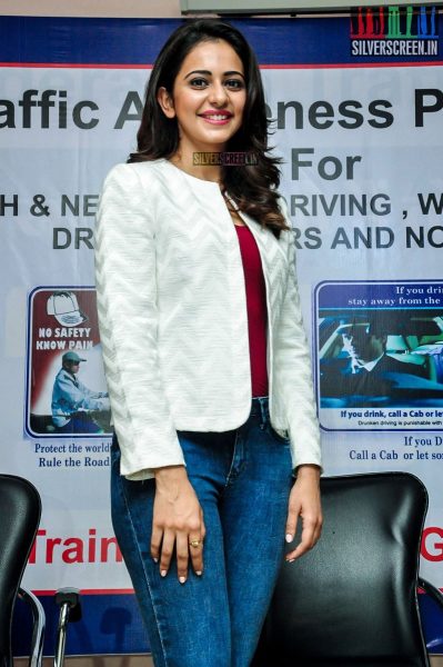 Rakul Preet Singh at Hyderabad Traffic Awareness Event