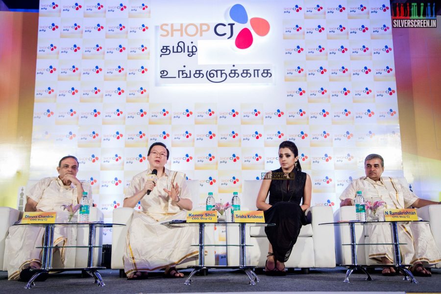 Trisha at the Inauguration of Shop CJ Tamil Channel