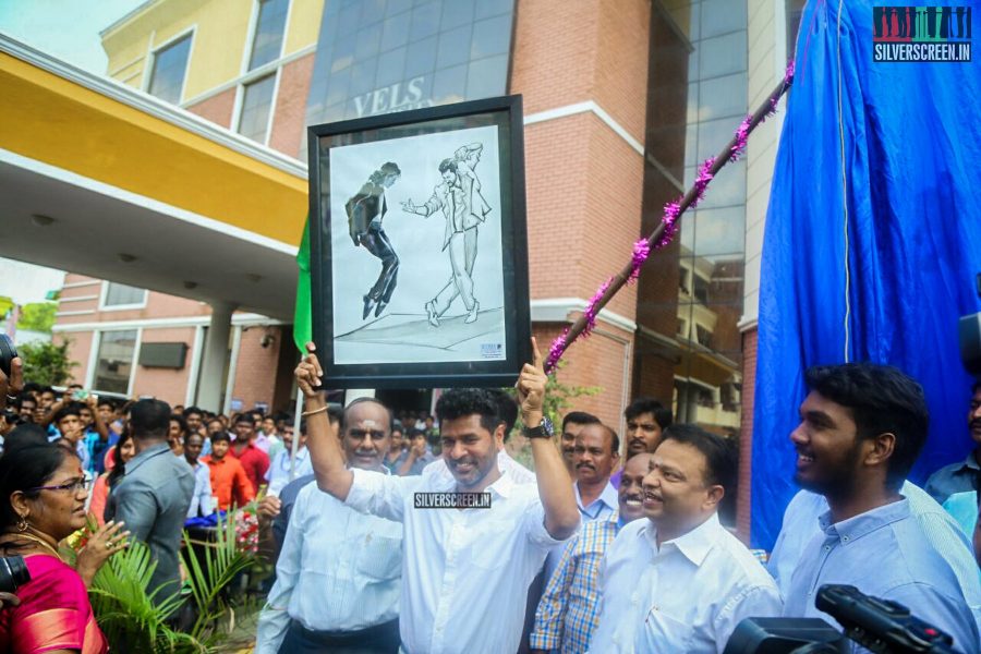 Prabhu Deva Unveils Michael Jackson Statue at VELS University