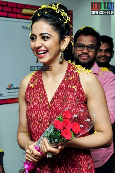 Rakul Preet Singh at Sarainodu Movie Promotions