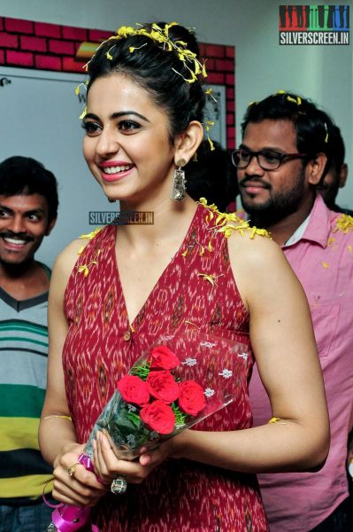 Rakul Preet Singh at Sarainodu Movie Promotions