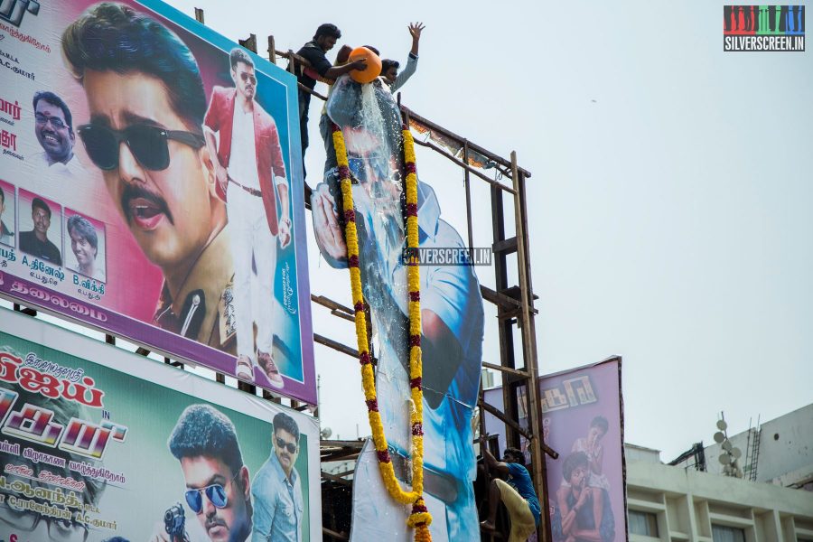 Theri FDFS Celebrations at Albert