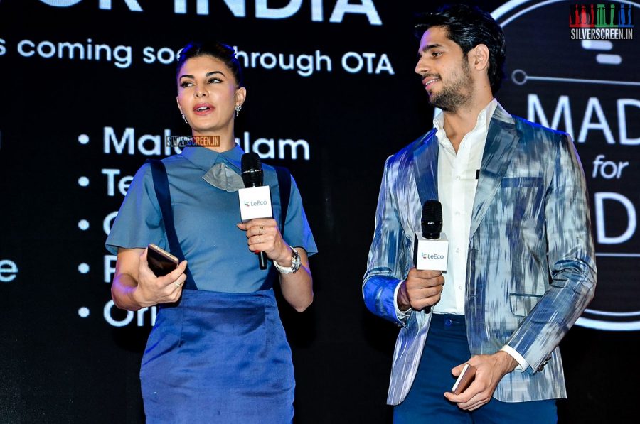 Jacqueline Fernandez and Sidharth Malhotra at LE Eco Mobile Launch