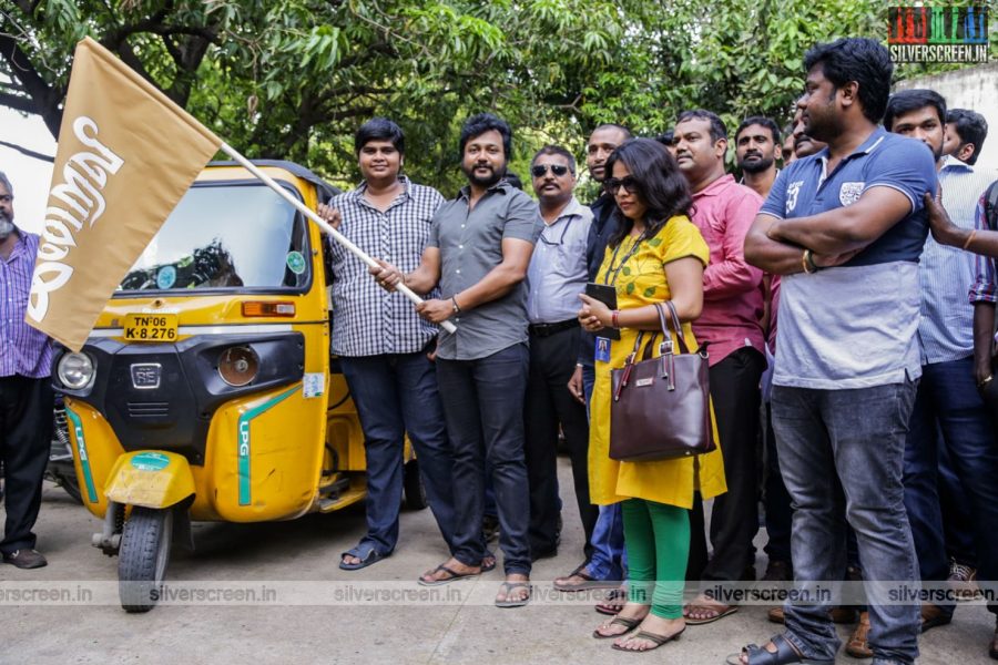 Karthik Subbaraj and Bobby Simha at Iraivi Auto Promotions