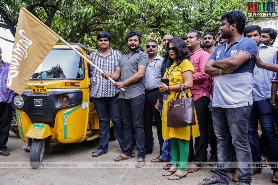 Karthik Subbaraj and Bobby Simha at Iraivi Auto Promotions