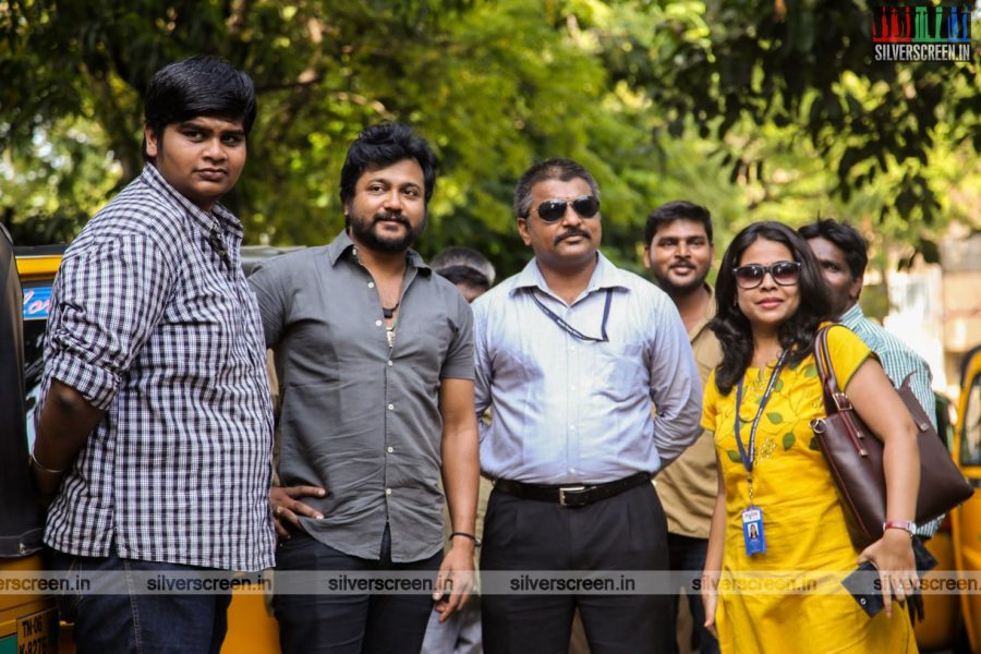 Karthik Subbaraj and Bobby Simha at Iraivi Auto Promotions