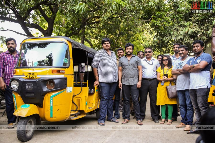 Karthik Subbaraj and Bobby Simha at Iraivi Auto Promotions