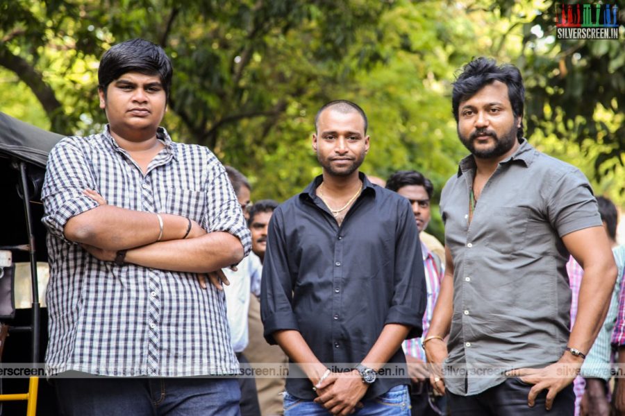 Karthik Subbaraj and Bobby Simha at Iraivi Auto Promotions