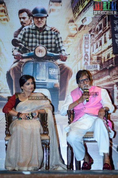 Amitabh Bachchan and Vidya Balan at Te3n Movie Promotion