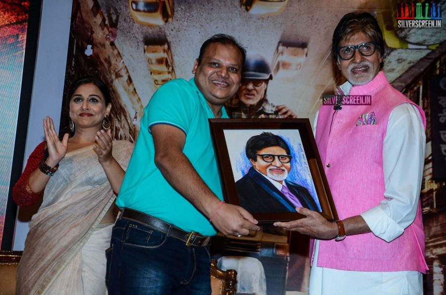Amitabh Bachchan and Vidya Balan at Te3n Movie Promotion