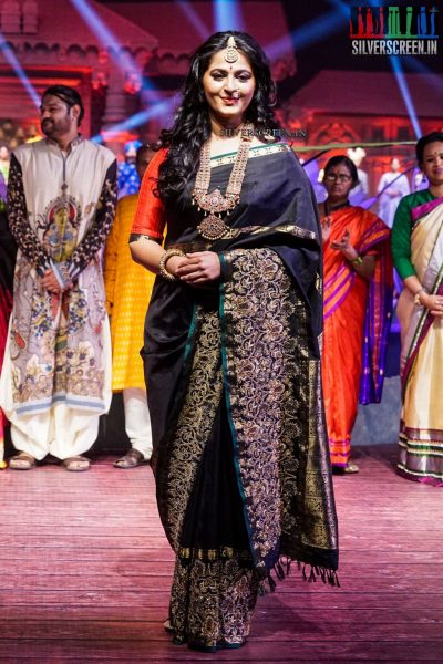 Anushka Shetty at An Ode To Weaves and Weavers Fashion Show