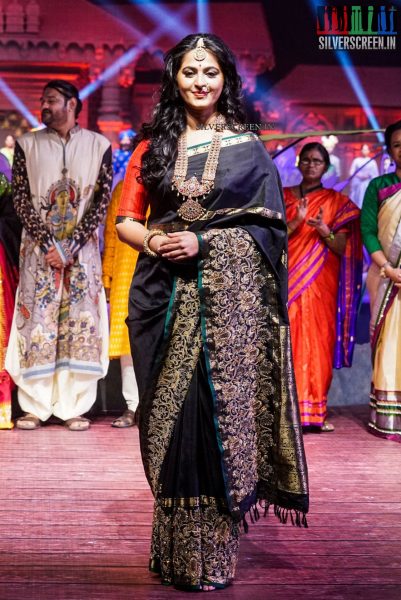 Anushka Shetty at An Ode To Weaves and Weavers Fashion Show