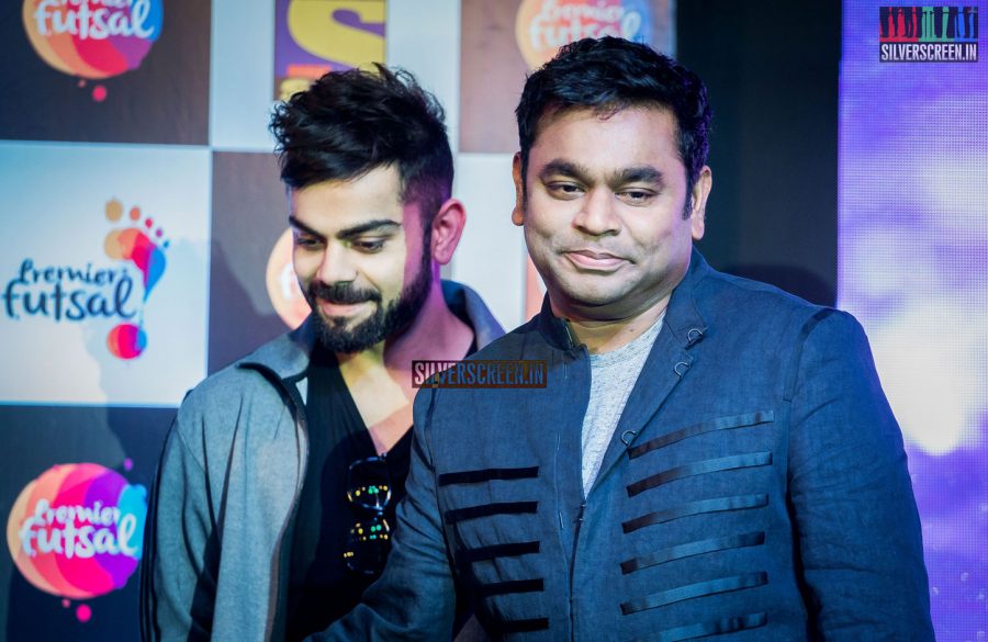 AR Rahman and Virat Kohli at Premier Futsal​ Press Meet