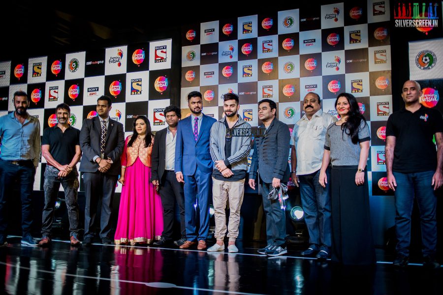 AR Rahman and Virat Kohli at Premier Futsal​ Press Meet