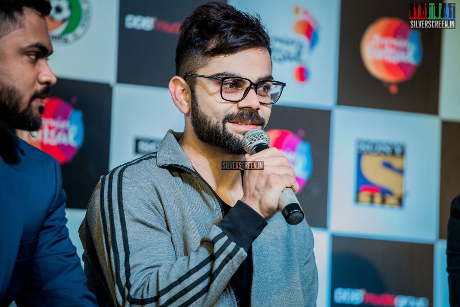 AR Rahman and Virat Kohli at Premier Futsal​ Press Meet