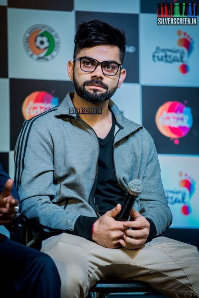 AR Rahman and Virat Kohli at Premier Futsal​ Press Meet