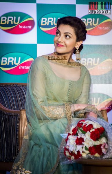 Karthi Sivakumar & Kajal Aggarwal at a Promotional Event for Bru