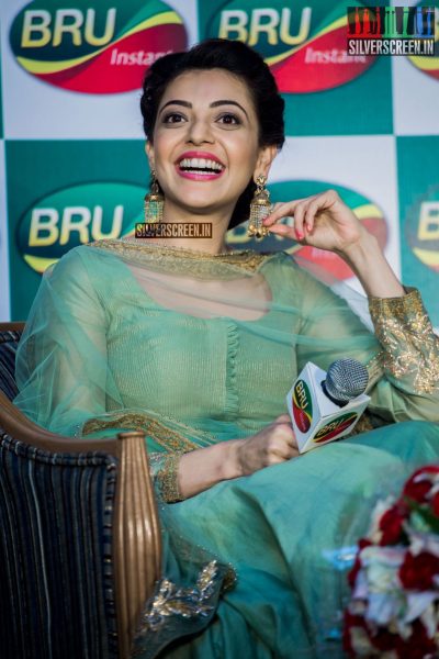 Karthi Sivakumar & Kajal Aggarwal at a Promotional Event for Bru