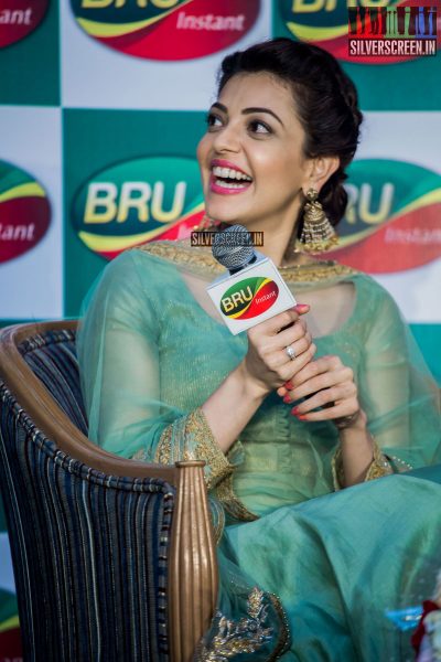 Karthi Sivakumar & Kajal Aggarwal at a Promotional Event for Bru