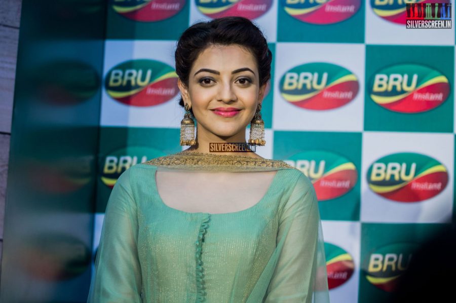 Karthi Sivakumar & Kajal Aggarwal at a Promotional Event for Bru