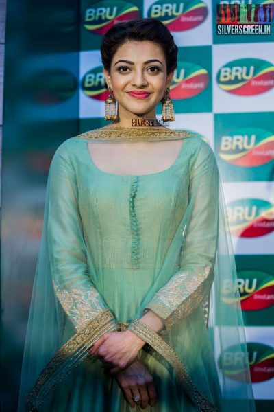 Karthi Sivakumar & Kajal Aggarwal at a Promotional Event for Bru