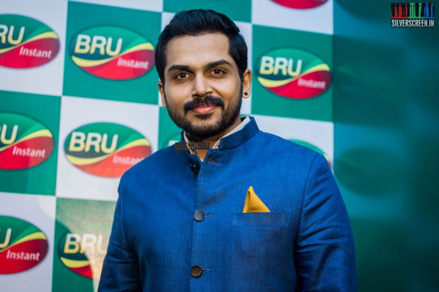 Karthi Sivakumar & Kajal Aggarwal at a Promotional Event for Bru