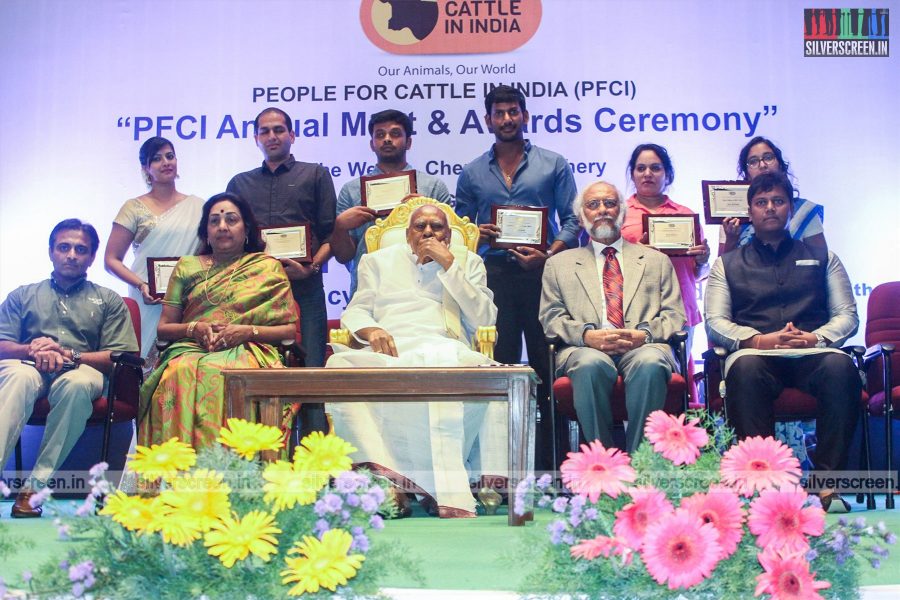 Vishal and Varalaxmi at PFCI Annual Meet