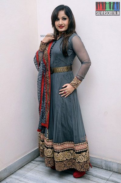 Madhavi Latha at Nayaki Movie Promotions