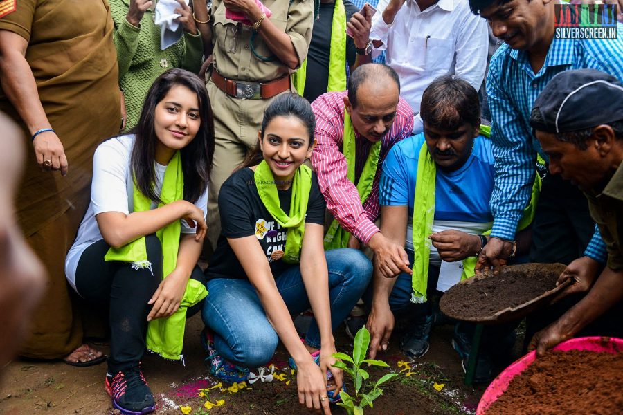 Rakul Preet Singh & Raashi Khanna at Haritha Haram Event