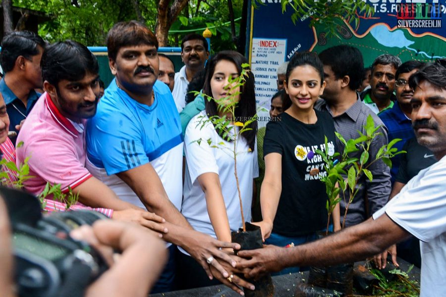 Rakul Preet Singh & Raashi Khanna at Haritha Haram Event