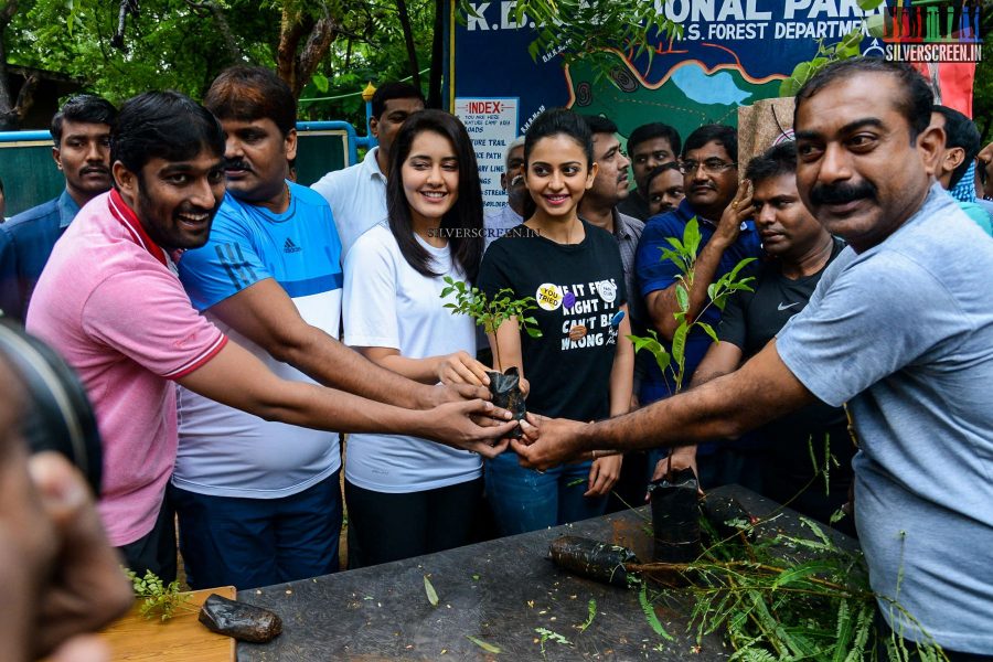 Rakul Preet Singh & Raashi Khanna at Haritha Haram Event