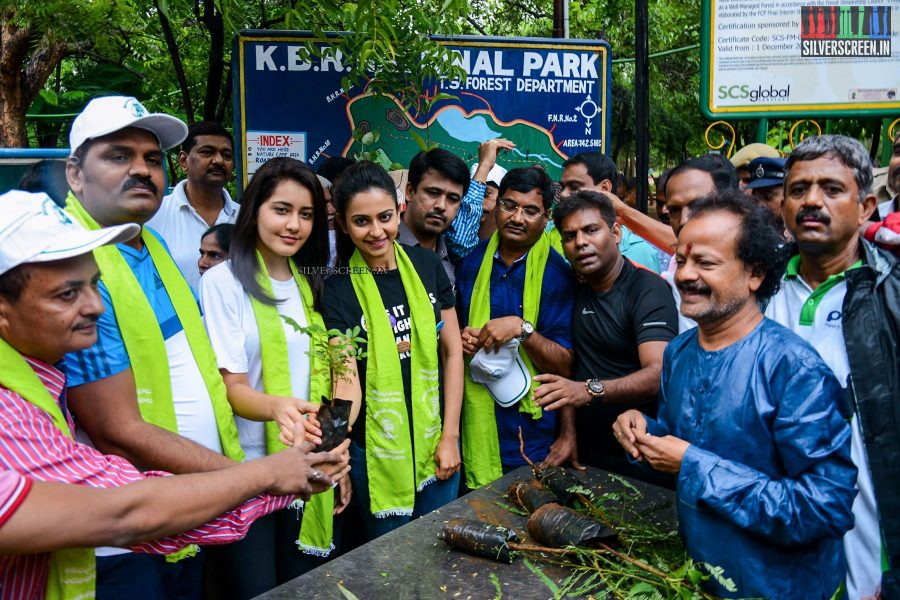 Rakul Preet Singh & Raashi Khanna at Haritha Haram Event