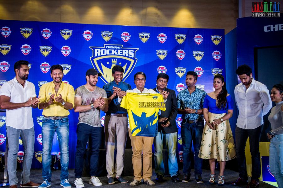 Celebrity Badminton League - Chennai Rockers Team Press Meet Photos