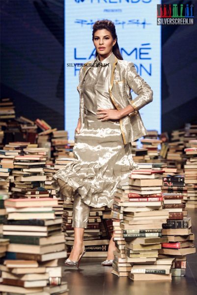 Jacqueline Fernandez at Lakme Fashion Week 2016 for Rajesh Pratap Singh