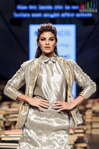 Jacqueline Fernandez at Lakme Fashion Week 2016 for Rajesh Pratap Singh