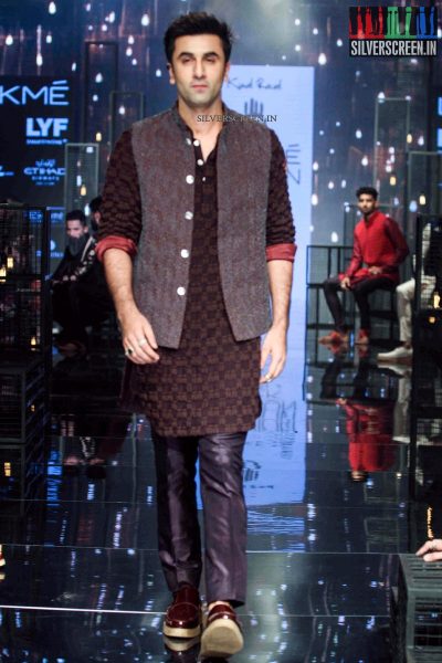 Ranbir Kapoor at Lakme Fashion Week Winter Festive 2016 for Kunal Rawal