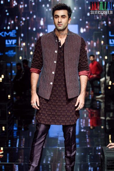 Ranbir Kapoor at Lakme Fashion Week Winter Festive 2016 for Kunal Rawal