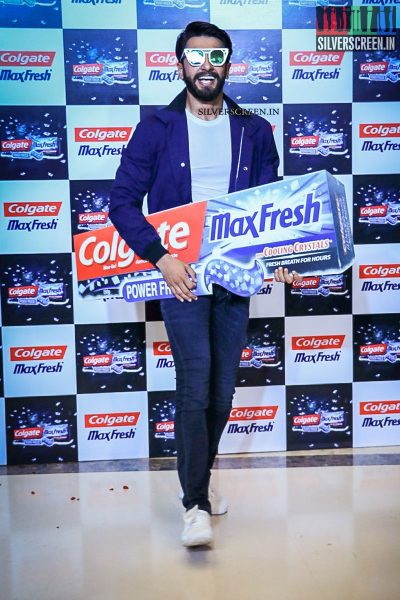 Ranveer Singh at the Launch of Colgate MaxFresh Power Freeze