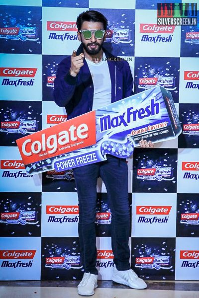 Ranveer Singh at the Launch of Colgate MaxFresh Power Freeze