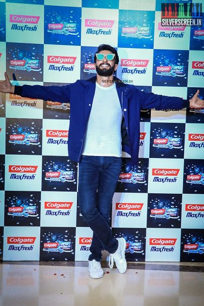 Ranveer Singh at the Launch of Colgate MaxFresh Power Freeze