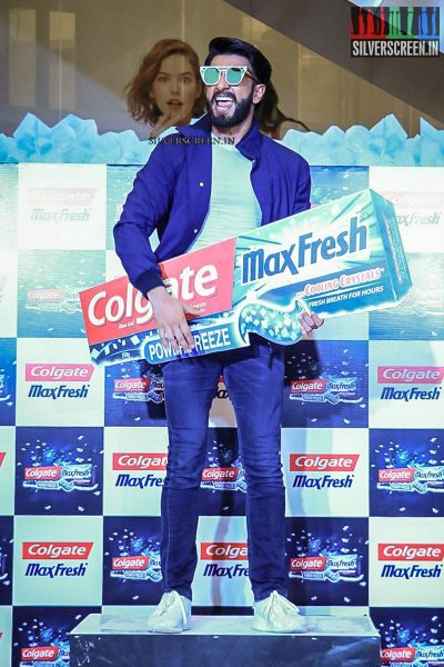 Ranveer Singh at the Launch of Colgate MaxFresh Power Freeze