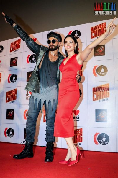 Tamannaah Bhatia and Ranveer Singht at the Premier Of Film Ranveer Ching