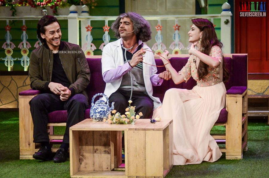 Tiger Shroff and Jacqueline Fernandez promote The Flying Jatt on the Sets of The Kapil Sharma Show