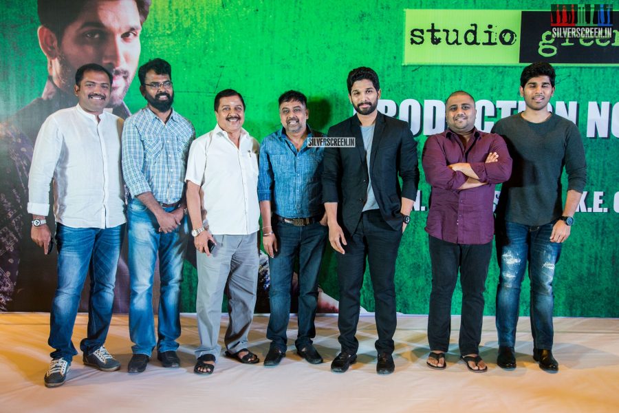 at Allu Arjun-Studio Green Movie Announcement Event