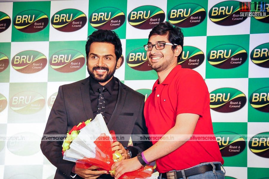 Karthi Sivakumar at the Launch of The New Pack of Bru Roast & Ground