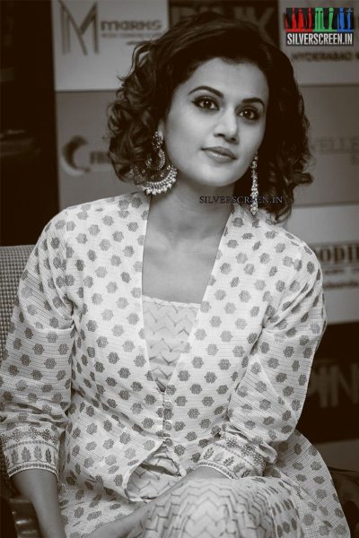 Taapsee Pannu at the Press Meet of Pink