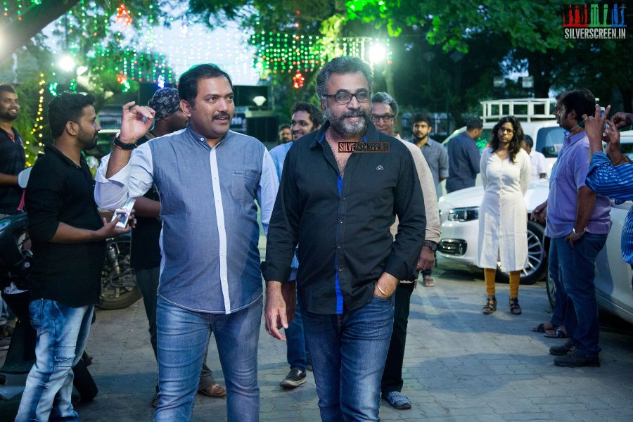 Rajasekar Pandian was on hand to escort actor Ponvannan to the venue