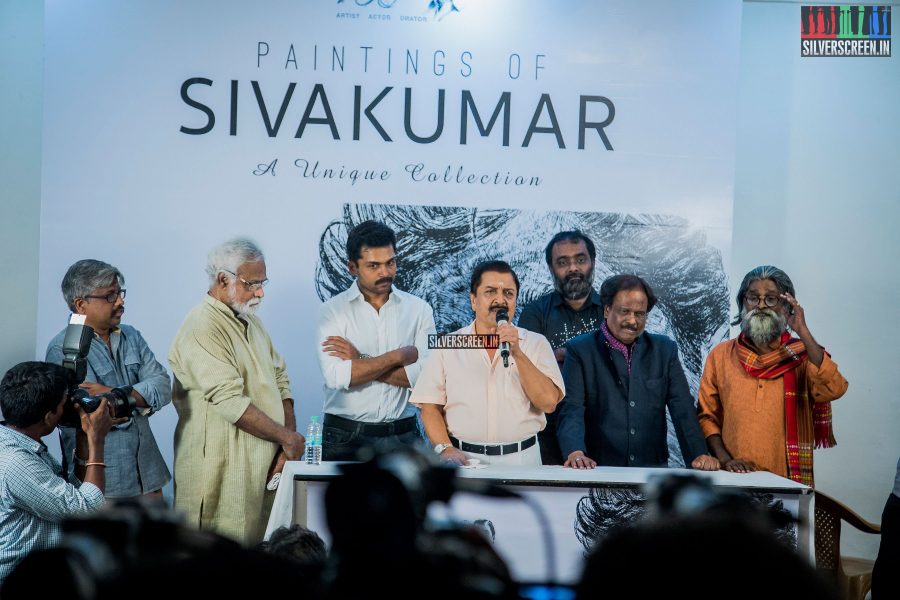 Sivakumar then addressed the press and guests at the exhibit.