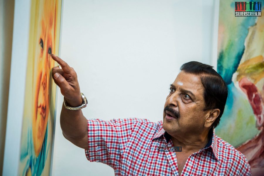 Sivakumar talk about his painting of a crying infant rather animatedly